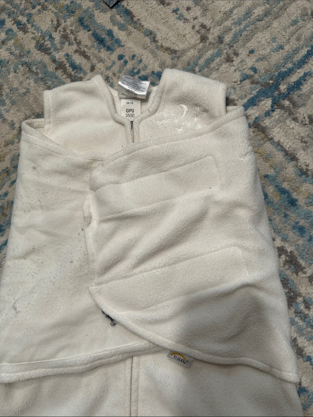 Halo White Baby Wearable Blanket Sleeveless Fleece Swaddle